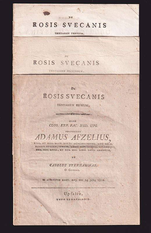 Adam Afzelius : De Rosis Svecanis tentamen I-IX [av XI]