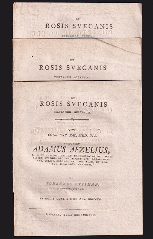 Adam Afzelius : De Rosis Svecanis tentamen I-IX [av XI]