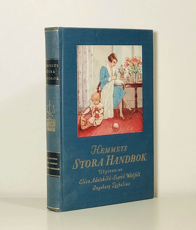 Adelsköld, Elise (född Hennings, 1878-1946) ; Westfelt, Sigrid ; Zethelius, Ingeborg (1862-1923) : Hemmets stora handbok. Med bidrag av Margaret Berg, Naemi Elg och Gerhard Tauvon. Med 313 textbilder och 4 färgplanscher