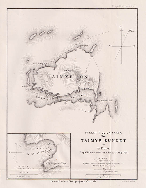 Adolf Erik ] Nordenskiöld : Om möjligheten att idka sjöfart i det Sibiriska Ishafvet
