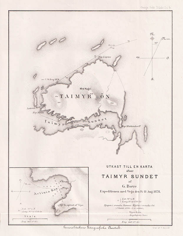 Adolf Erik ] Nordenskiöld : Om möjligheten att idka sjöfart i det Sibiriska Ishafvet