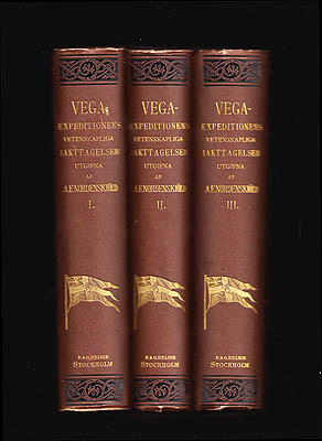Adolf Erik Nordenskiöld : Vega-expeditionens vetenskapliga iakttagelser bearbetade af deltagare i resan och andra forskare utgifna af A. E. Nordenskiöld. Volym 1-3 [av 5]