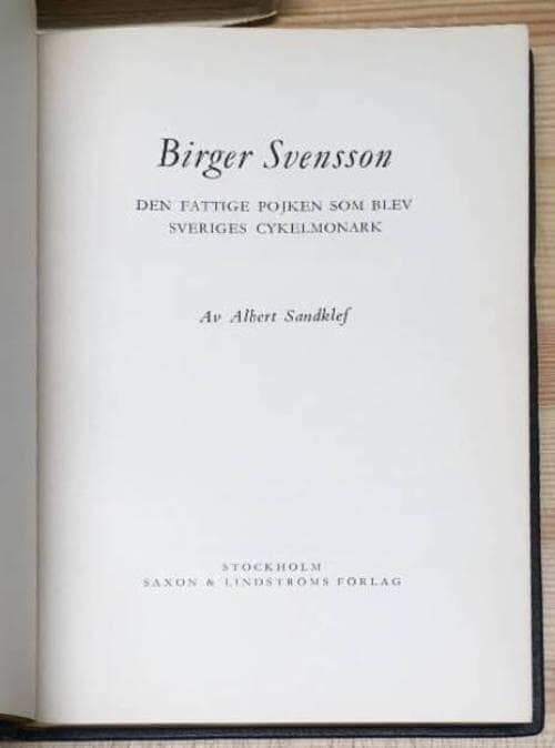 Albert Sandklef : Birger Svensson
