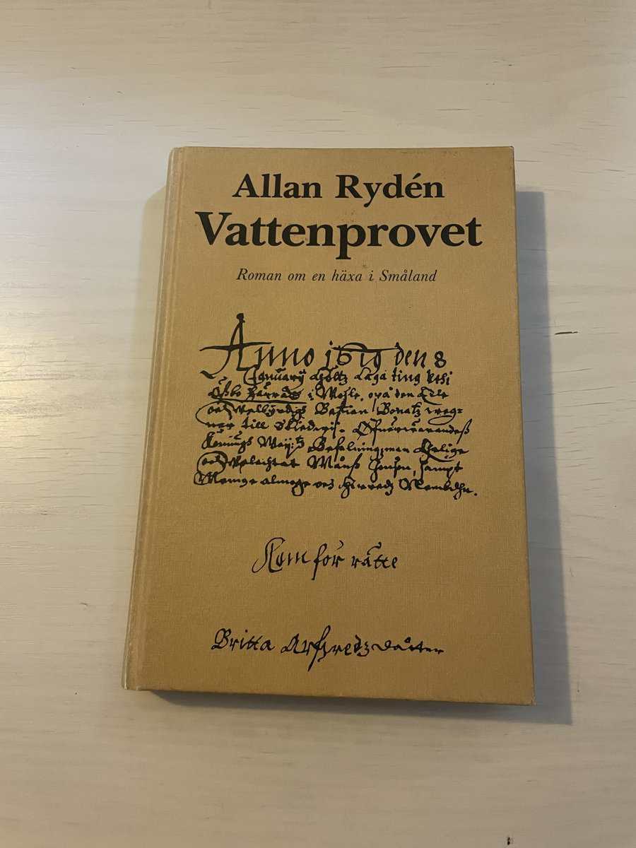 Allan Rydén : Vattenprovet roman om en häxa i Småland