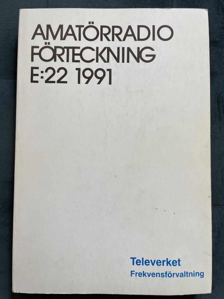 Amatörradio Förteckning E:22 1991