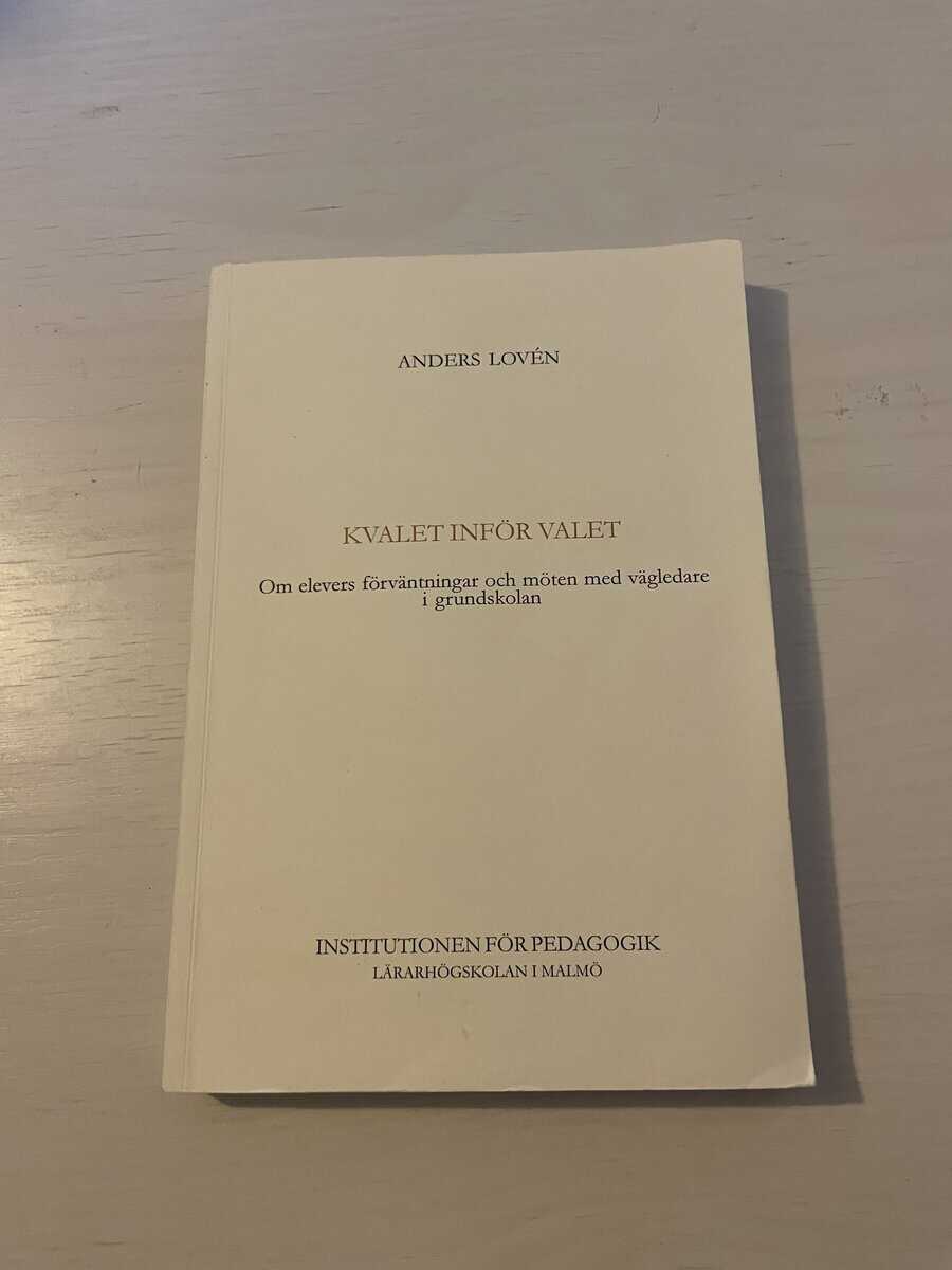 Anders Lovén : Kvalet inför valet