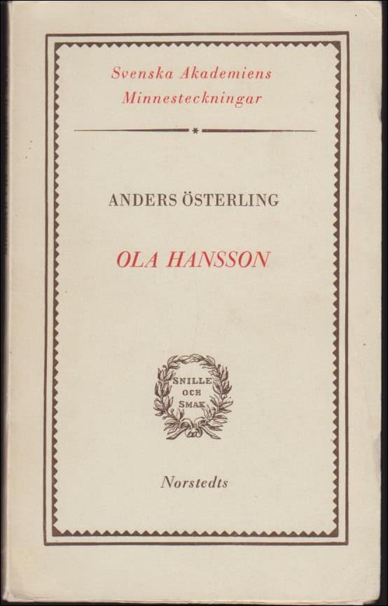 Anders Österling : Ola Hansson