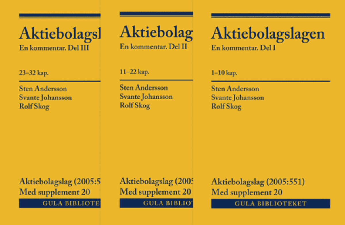 Andersson, Sten ; Johansson, Svante ; Skog, Rolf : Aktiebolagslagen, del I-III
