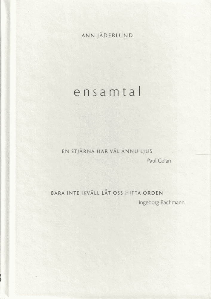 Ann Jäderlund : Ensamtal
