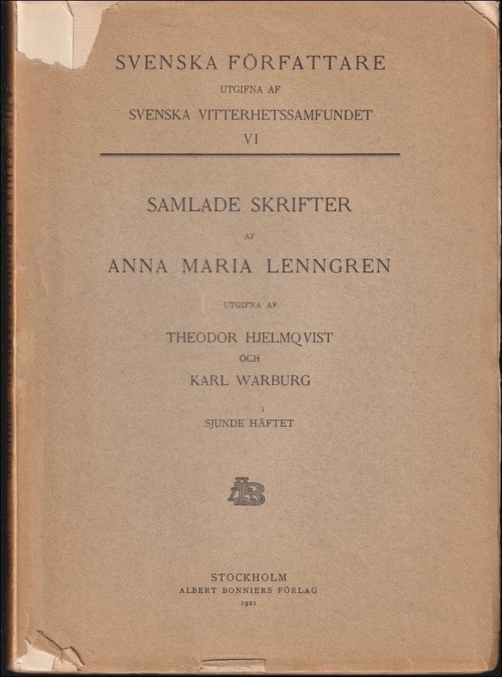 Anna Maria Lenngren : Samlade skrifter