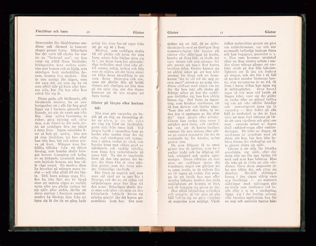 Anna Sjögren : Sed och bruk