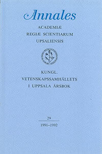 Annales Academiae regiae scientiarum Upsaliensis