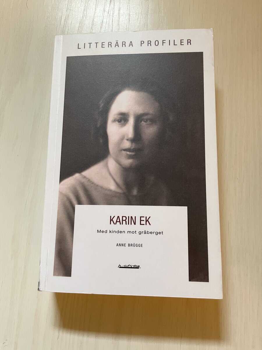 Anne Brügge : Karin Ek med kinden mot gråberget