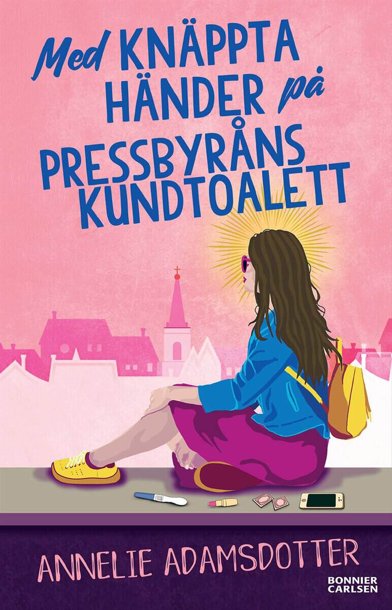 Annelie Adamsdotter : Med knäppta händer på Pressbyråns kundtoalett