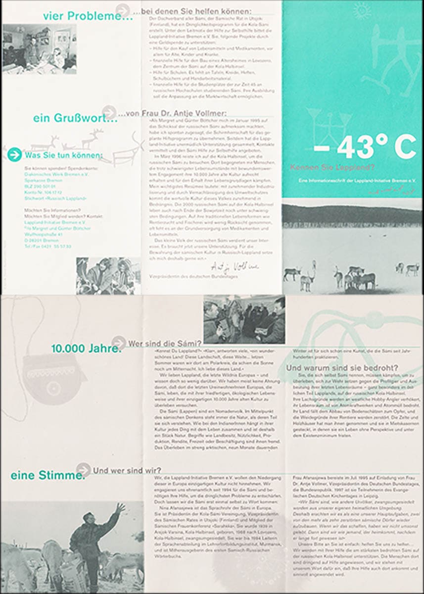 Antje Vollmer : - 43º C Kennen Sie Lappland? Eine Informationsschrift der Lappland-Initiative Bremen e.V.