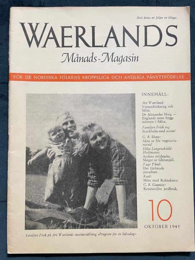 Are Waerland : Waerlands Månads-Magasin nr 10 1945