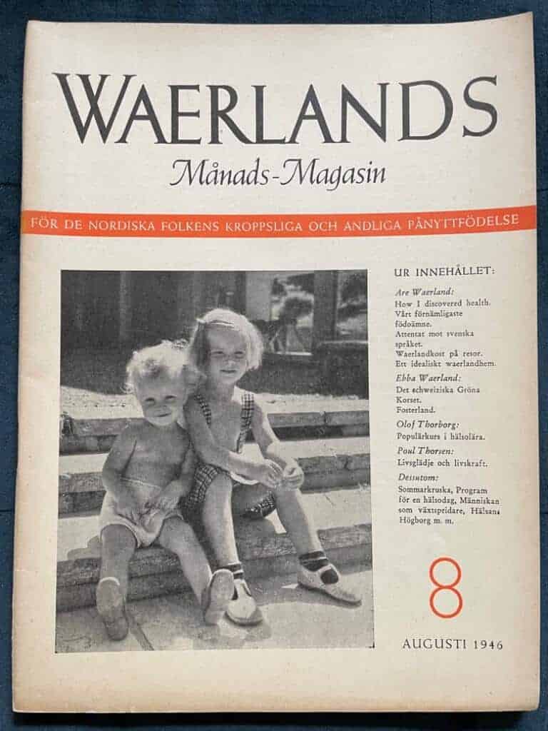 Are Waerland : Waerlands Månads-Magasin nr 8 1946