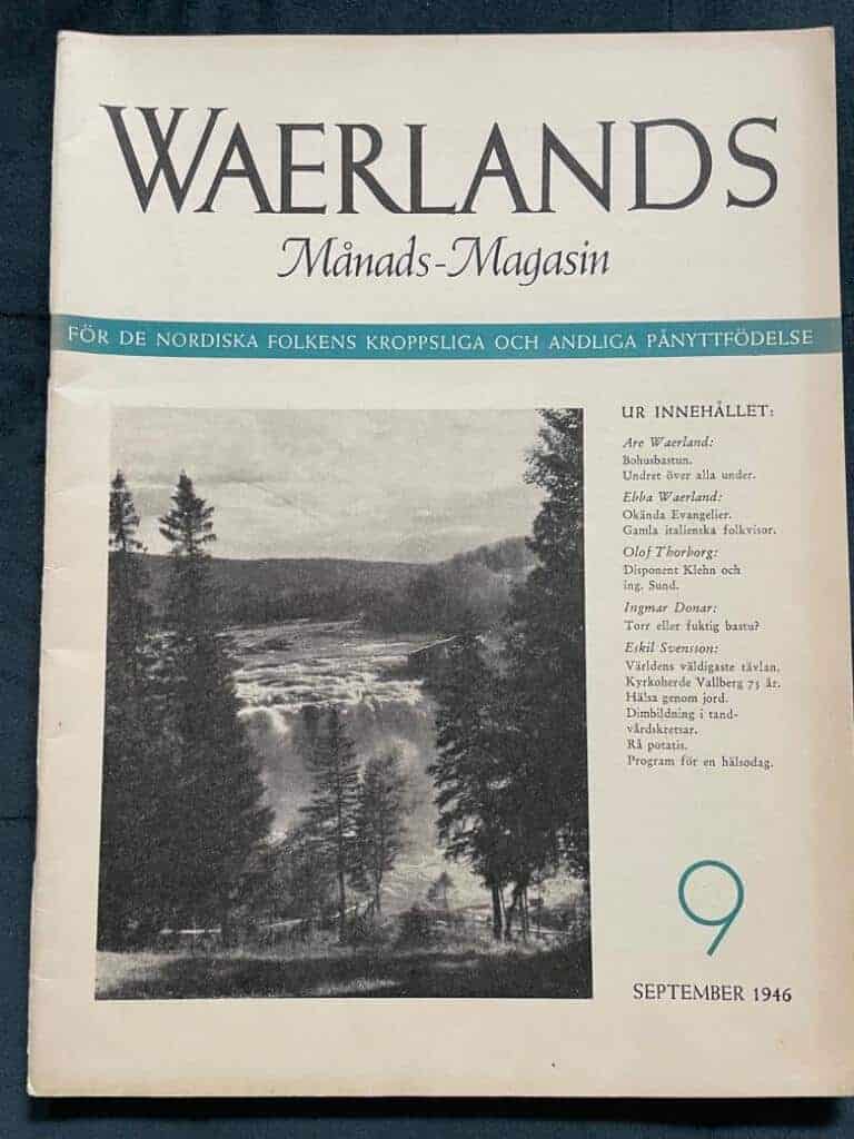 Are Waerland : Waerlands Månads-Magasin nr 9 1946