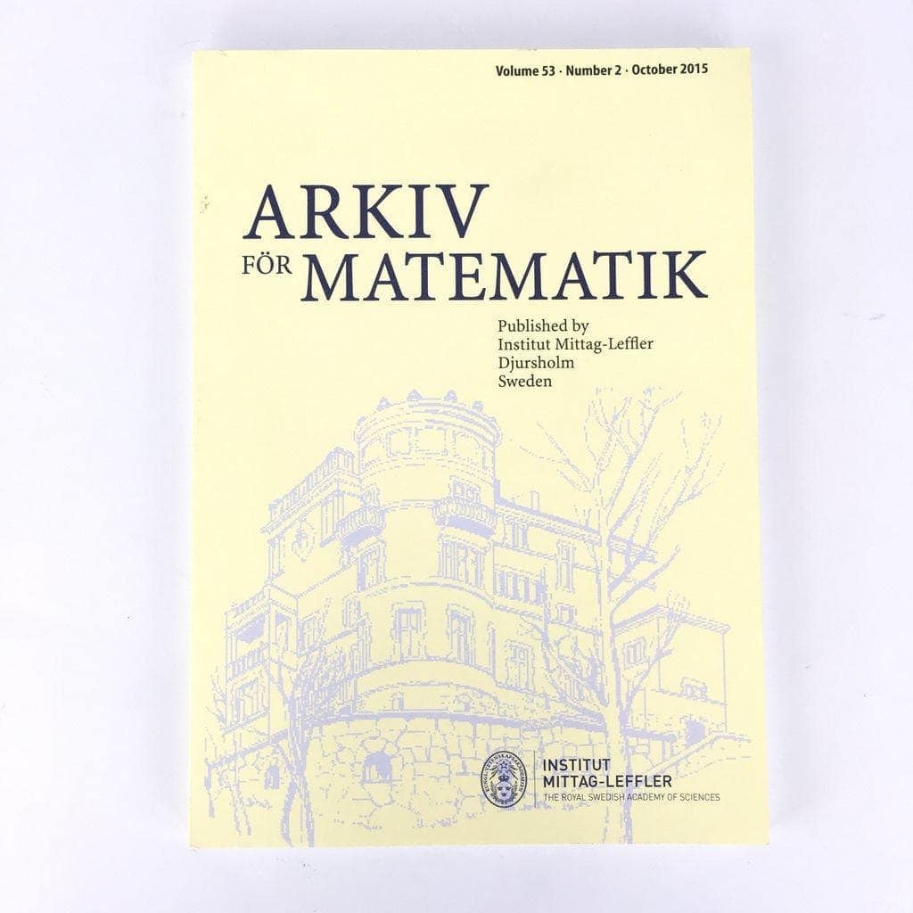 Arkiv För Matematik 53(2) 2015