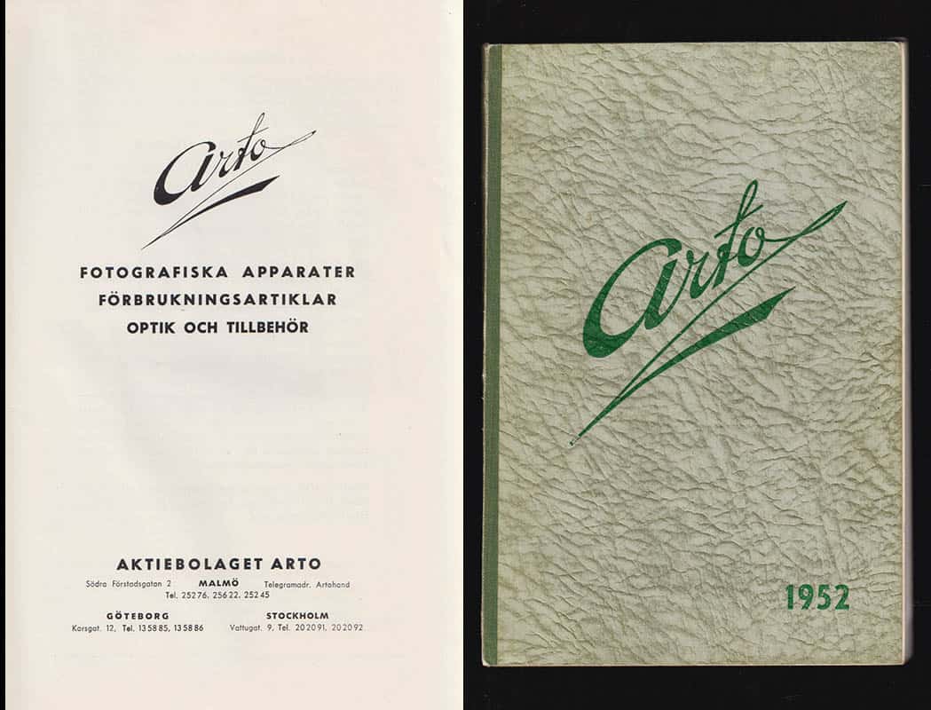 [arto ; Produktkatalog] : arto 1952. Fotografiska apparater, förbrukningsartiklar, optik och tillbehör