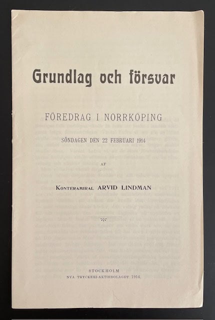Arvid. Lindman : Grundlag och försvar