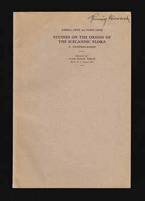 Áskell Löve (1916-1994) ; Löve, Doris : Studies on the Origin of the Icelandic Flora. II. Saxifragaceae