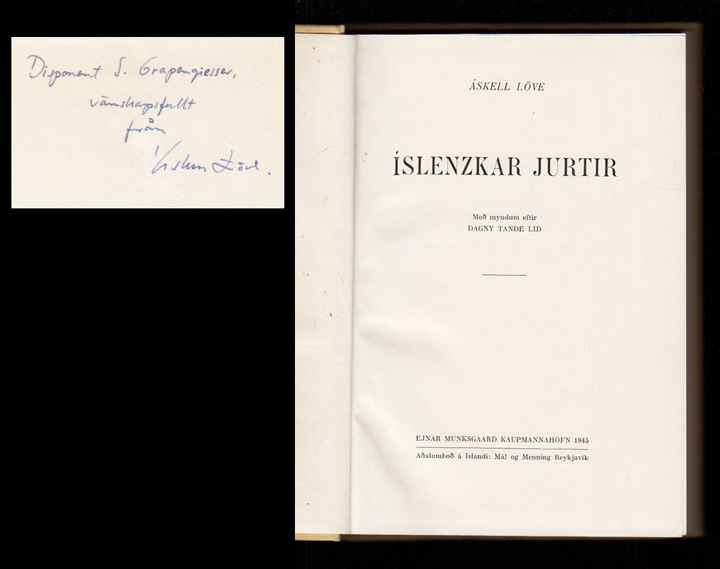 Áskell Löve : Íslenzkar Jurtir. Með myndum eftir Dagny Tande Lid