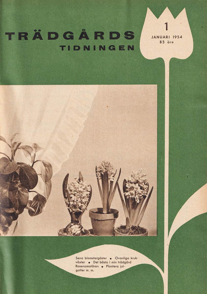 Astrid Kähr : Trädgårdstidningen 1954 + 1955 (12 nr/år)