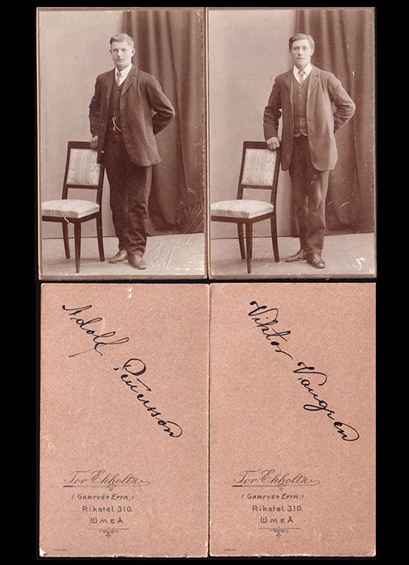 [Ateljéfotografi ; Kabinettfotografi ; 11 st] : Tor Ekholtz (1880-1960) Umeå (fotograf)