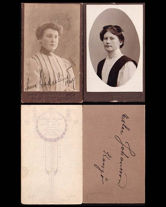 [Ateljéfotografi ; Kabinettfotografi ; 2 st] : Rikard Garfvé (1866-1945) (fotograf) Umeå
