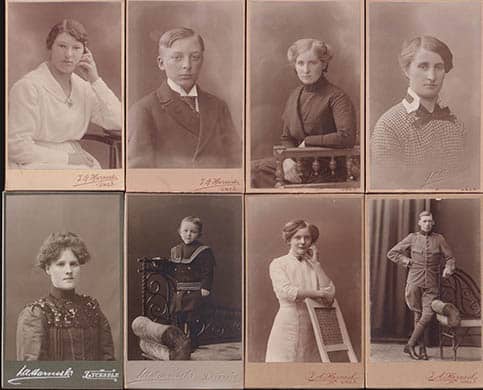 [Ateljéfotografi ; Kabinettfotografi ; 24 st (7 Umeå + 17 Lycksele)] : Isak Anton Harnesk (1876-1941) Lycksele & Umeå (fotograf)