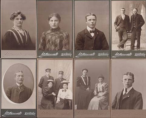 [Ateljéfotografi ; Kabinettfotografi ; 24 st (7 Umeå + 17 Lycksele)] : Isak Anton Harnesk (1876-1941) Lycksele & Umeå (fotograf)