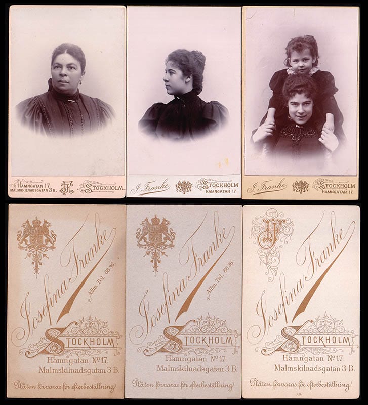 [Ateljéfotografi ; Kabinettfotografi ; 3 st] : Amalia Josefina Franke (1868-1951) Stockholm (fotograf)