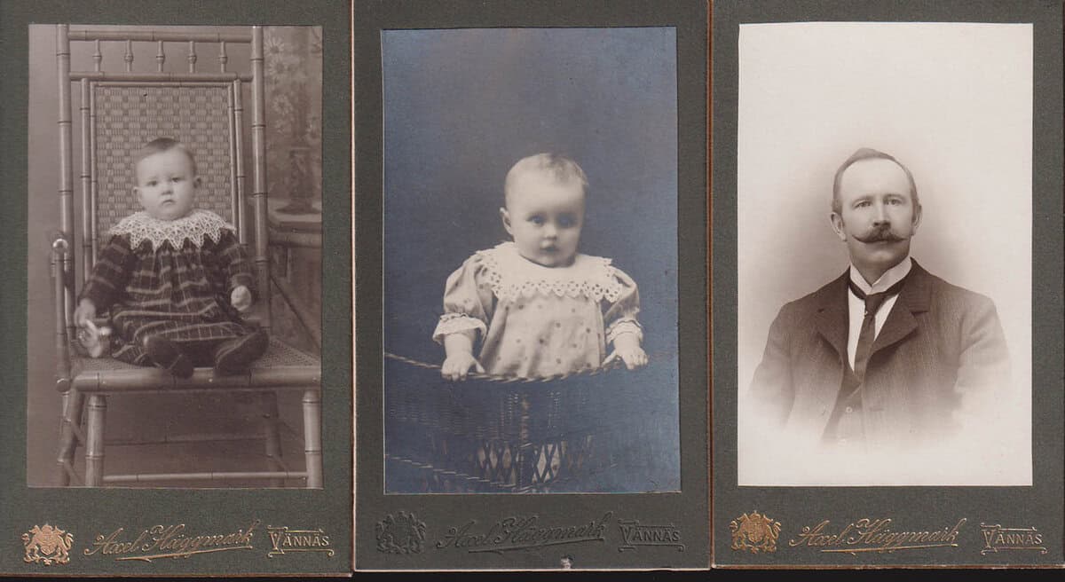 [Ateljéfotografi ; Kabinettfotografi ; 4 st] : Axel Häggmark (1872-1952) Vännäs (fotograf)