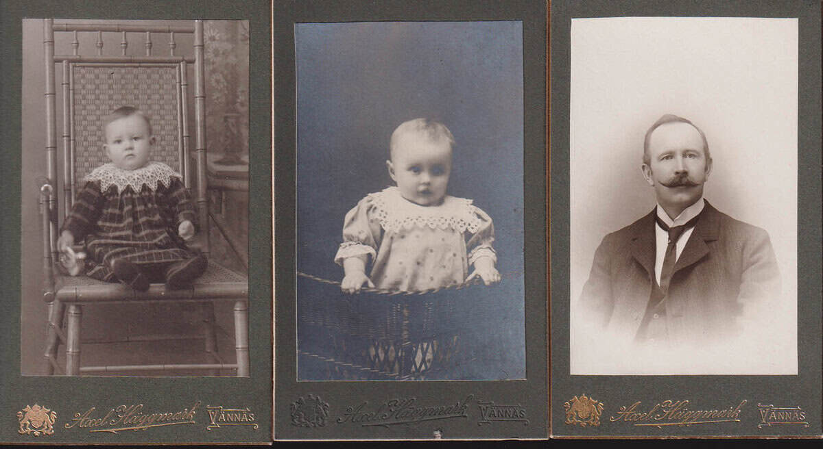 [Ateljéfotografi ; Kabinettfotografi ; 4 st] : Axel Häggmark (1872-1952) Vännäs (fotograf)