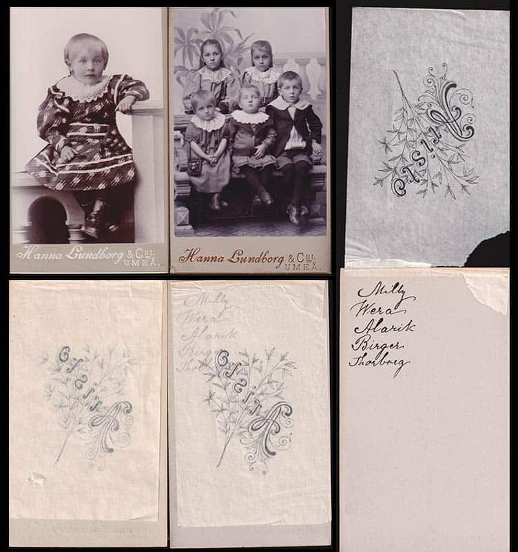 [Ateljéfotografi ; Kabinettfotografi ; 9 st] : Hanna Lundborg (1858-1931) Umeå (fotograf)