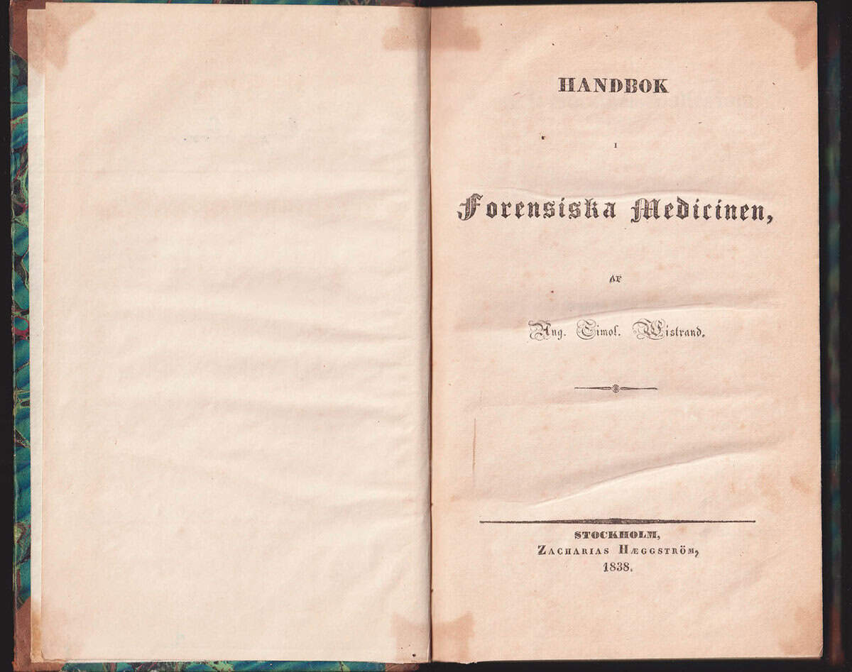 Aug. Timol. Wistrand : Handbok i forensiska medicinen