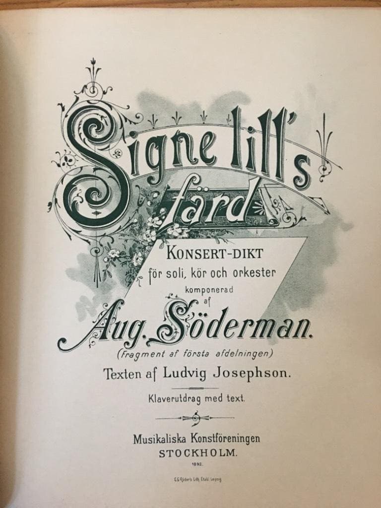 August Söderman : Signe lill's färd