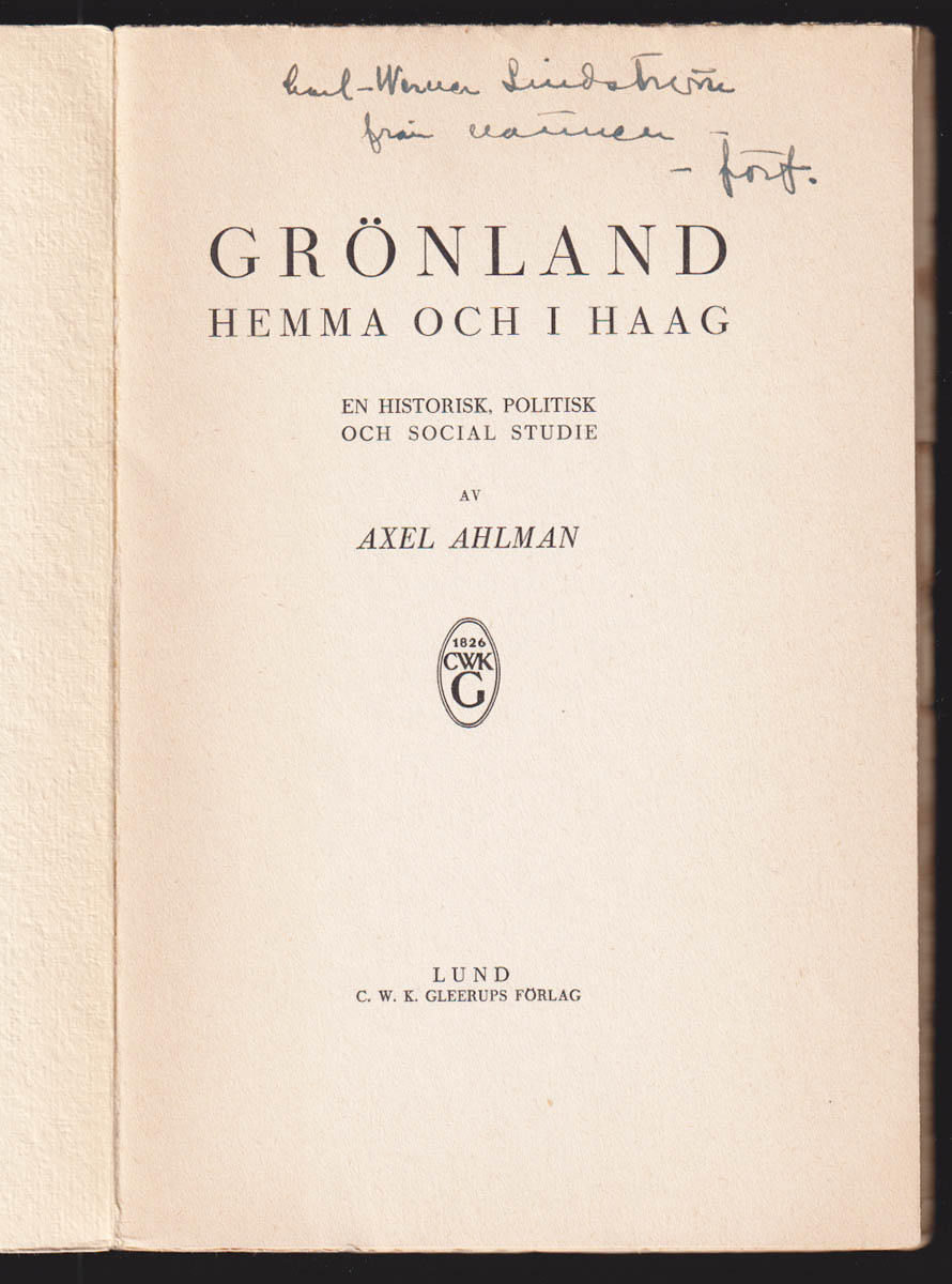 Axel Ahlman : Grönland