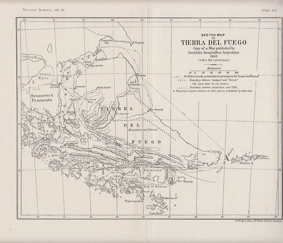 Axel Ohlin : A Zoologist in Tierra del Fuego. Some account of the Swedish Expedition, 1895-96. With two maps, Plate III & IV