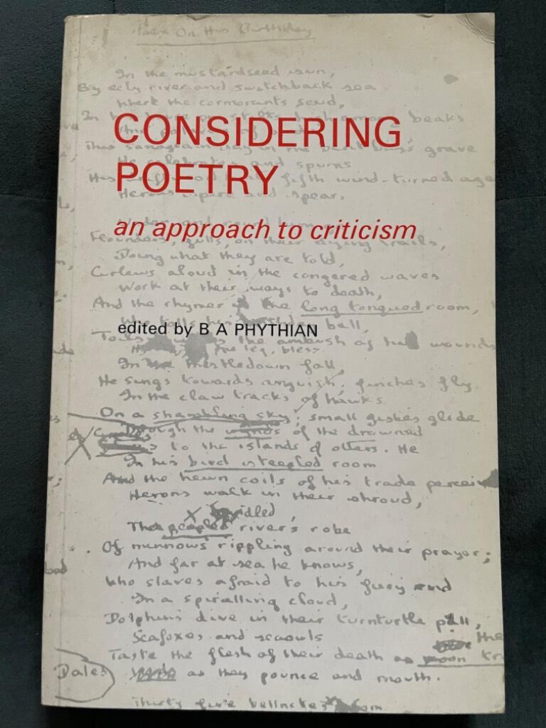 B. A. Phythian : Considering Poetry