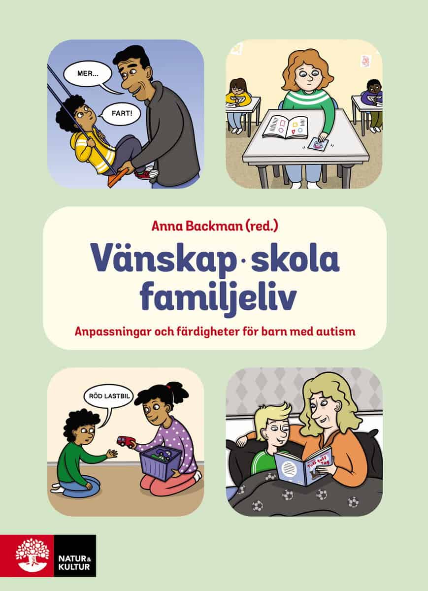 Backman, Anna ; Berg, Bella ; Bruhn, Malin ; Fridell, Anna ; Holmberg Bergman, Tiina ; Killander, Catrin ; Rasmussen, Tobias ; Scocco, Charlotte ; Stadig, Ola ; Strömberg, Dag ; Tysk, Christina ; Wenneborg, Klara ; Åsberg, Lilja : Vänskap, skola, familjeliv : anpassningar och färdigheter för barn med autism