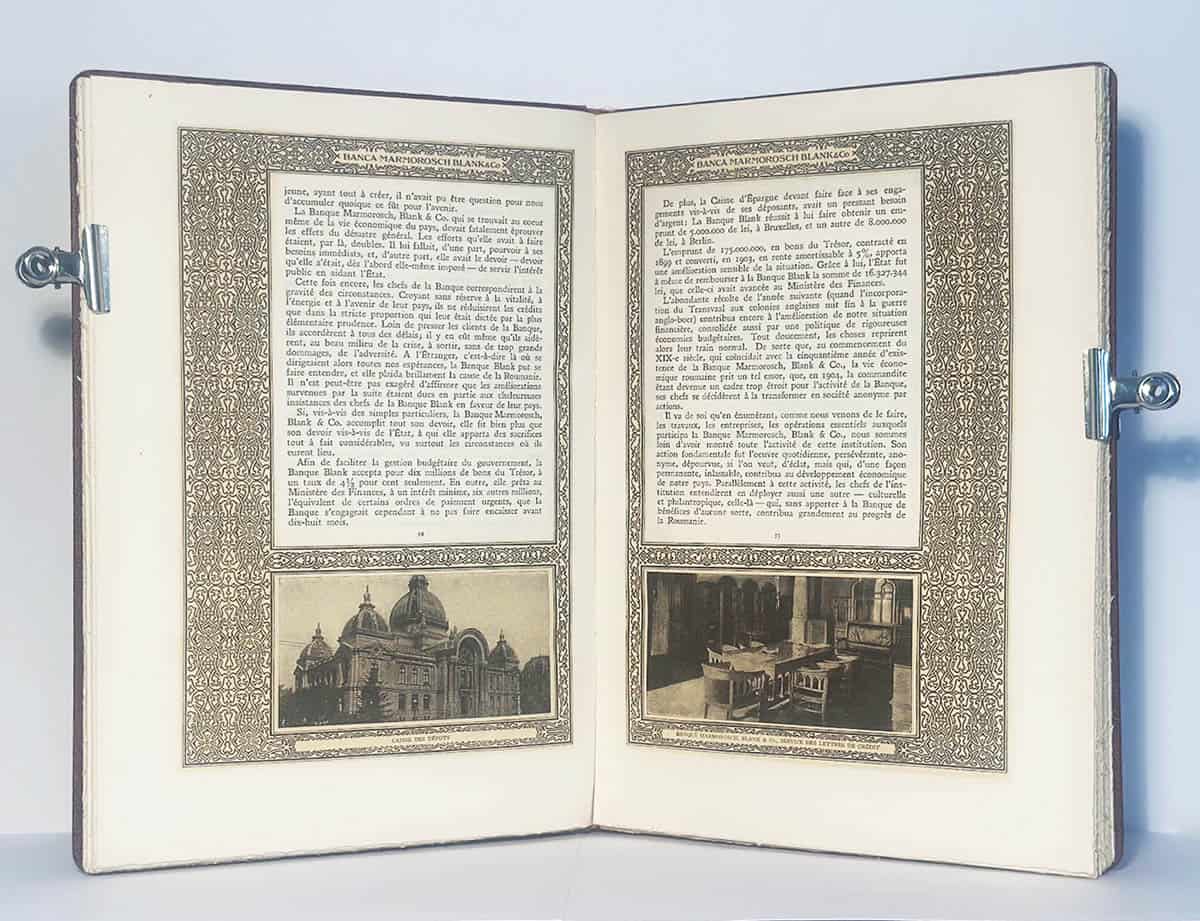[Bank ; Rumänien] : Banque Marmorosch Blank & Co. Société anonyme 1848-1923