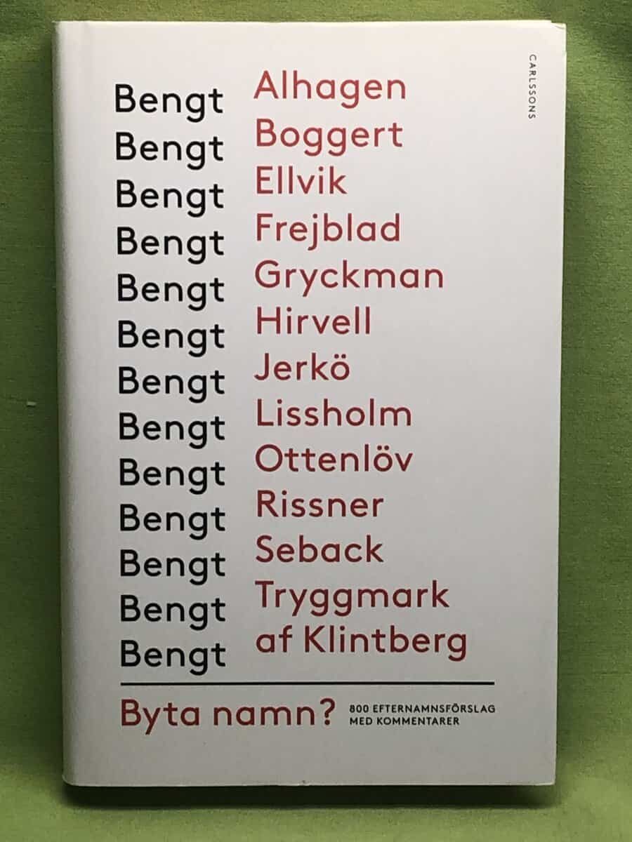 Bengt af Klintberg : Byta namn?
