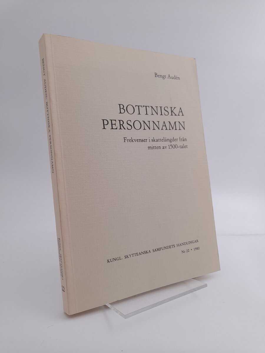 Bengt Audén : Bottniska personnamn