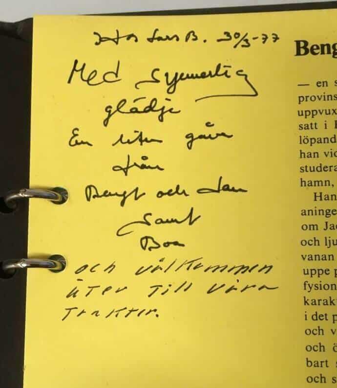 Bengt Lindström Jubileumsutställning 50 år - dedikation