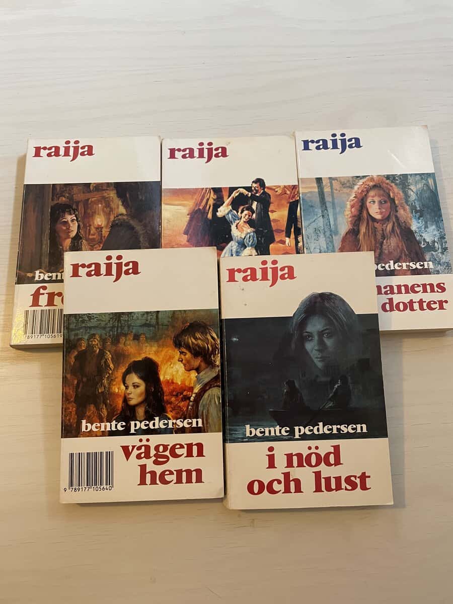 Bente Pedersen : Raija 26-30 - Fredlös - Tsarinnan - Schamanens dotter - Vägen hem - I nöd och lust
