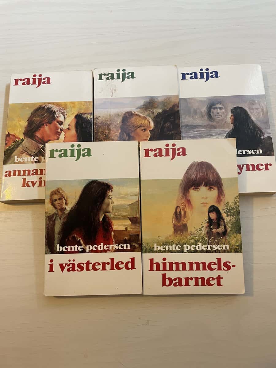 Bente Pedersen : Raija 31-35 - Annan mans kvinna - Sommarlandets skuggor - Drömsyner - I västerled - Himmelsbarnet