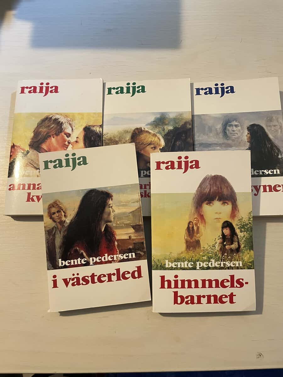 Bente Pedersen : Raija 31-35 - Annan mans kvinna - Sommarlandets skuggor - Drömsyner - I västerled - Himmelsbarnet