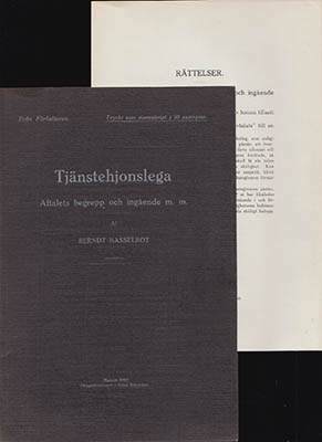 Berndt Hasselrot : Tjänstehjonslega
